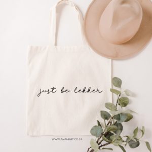 Lekker script tote