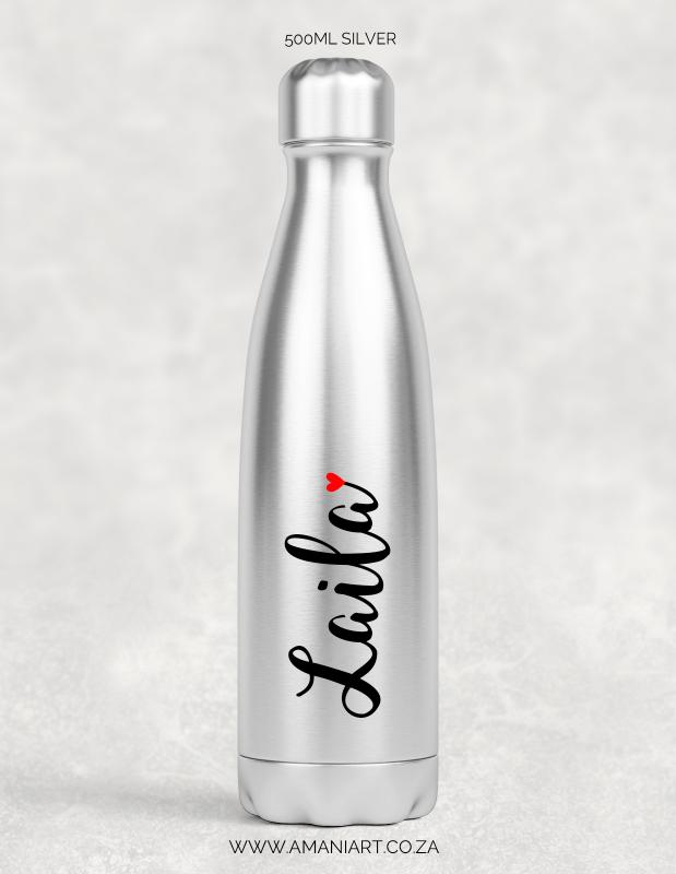 Name heart bottle