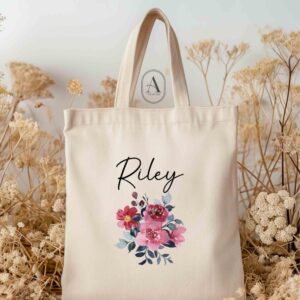 Name flower tote