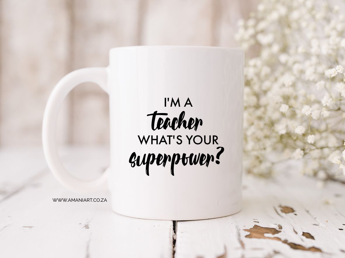 Teacher superpower mug