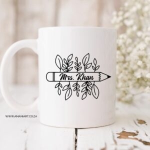 Pencil name mug