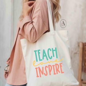 Teach love inspire tote