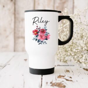 Name flower Travel Mug