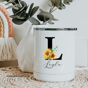 Sunflower name Travel Mug
