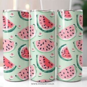 Watermelon skinny tumbler