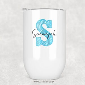 Initial name colour tumbler
