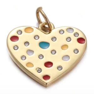 Speckled Heart Charm