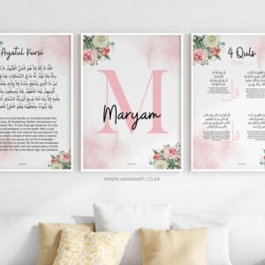 Floral Pink Name set