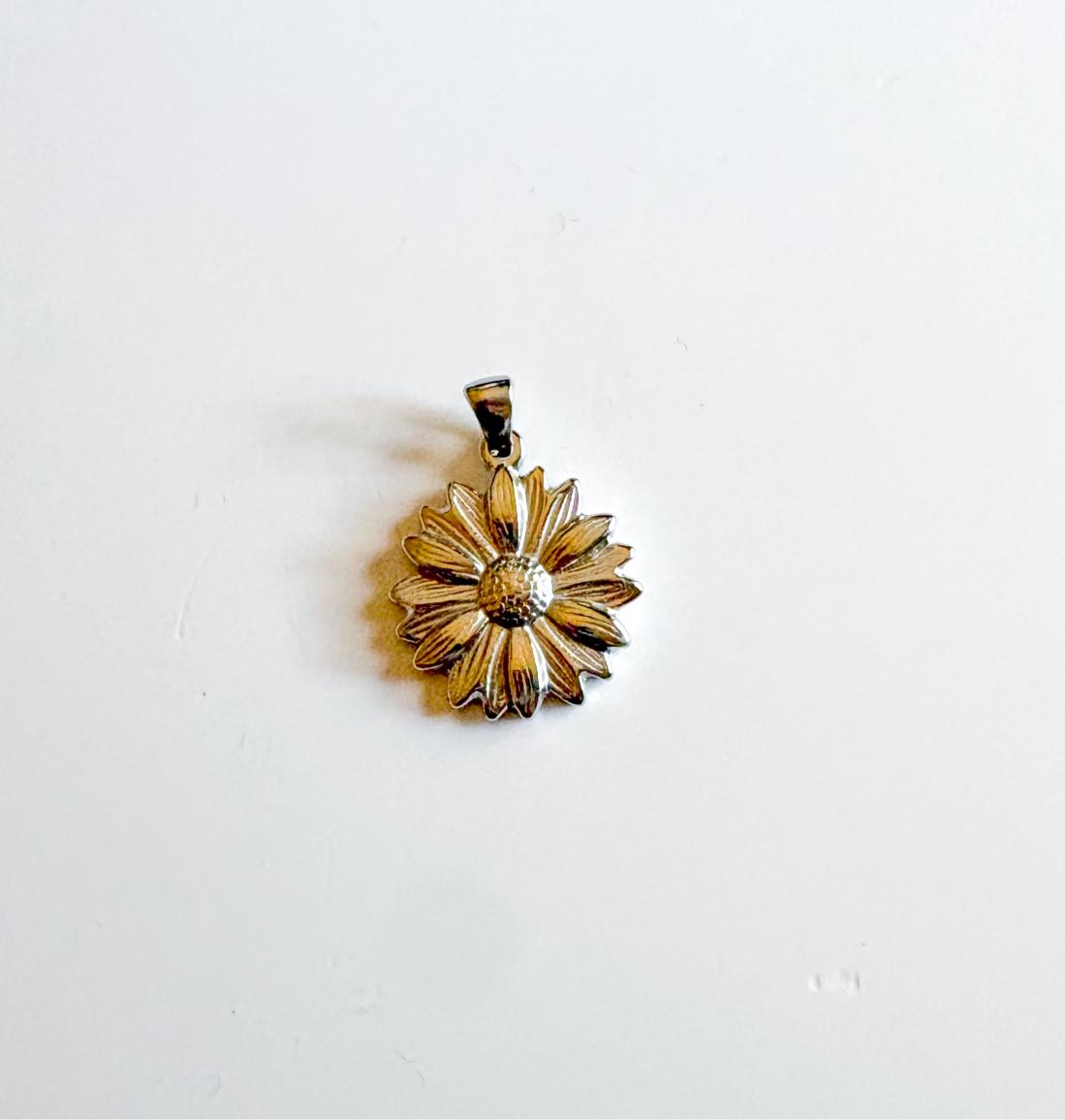 Silver flower Charm