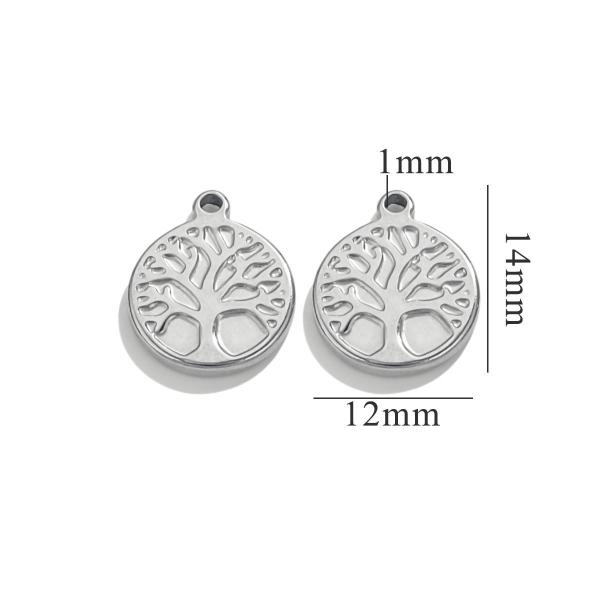 Silver Tree Charm