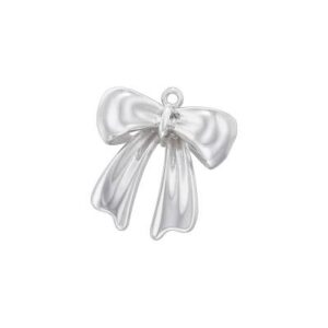 Silver Bow Charm