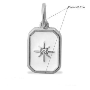 Silver and white Charm