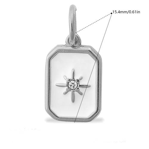 Silver and white Charm