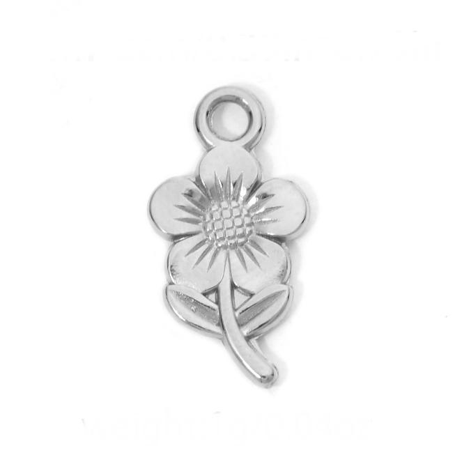 Silver Flower Charm