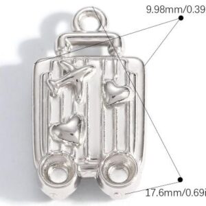 Silver luggage Charm