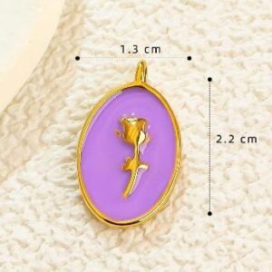 Purple Flower Charm