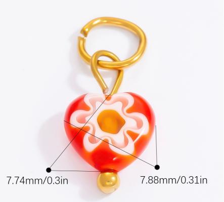 Red floral Charm