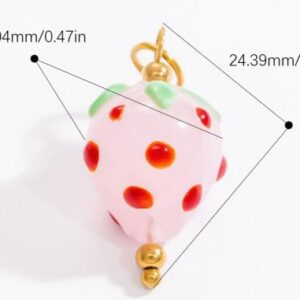 Strawberry painted Charm