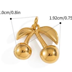 Gold Cherry Charm