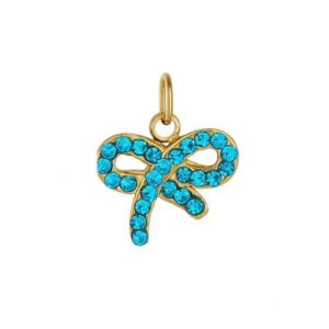 Blue Bow Charm