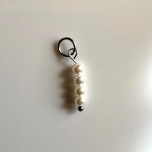 Silver pearl Charm