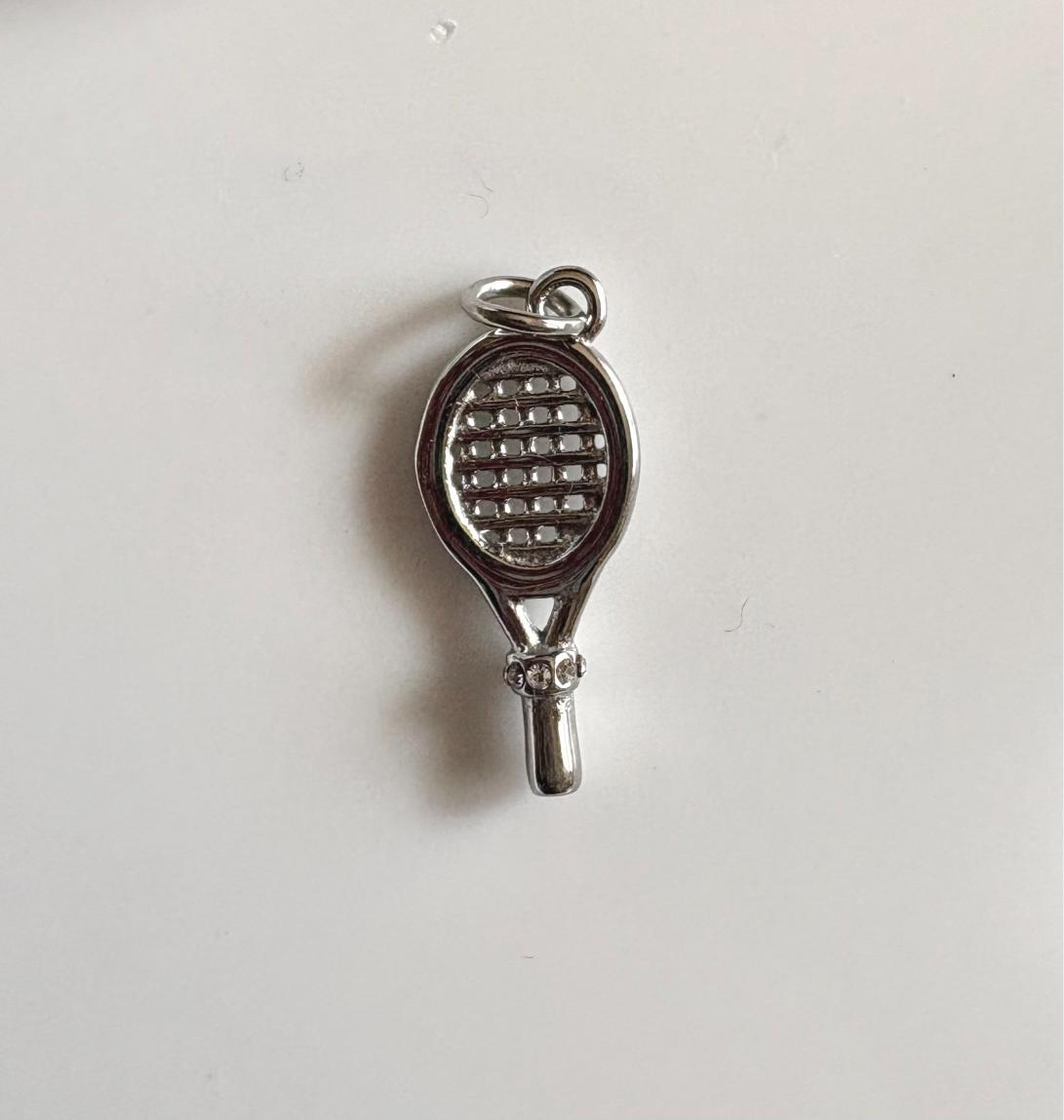 Silver racket Charm