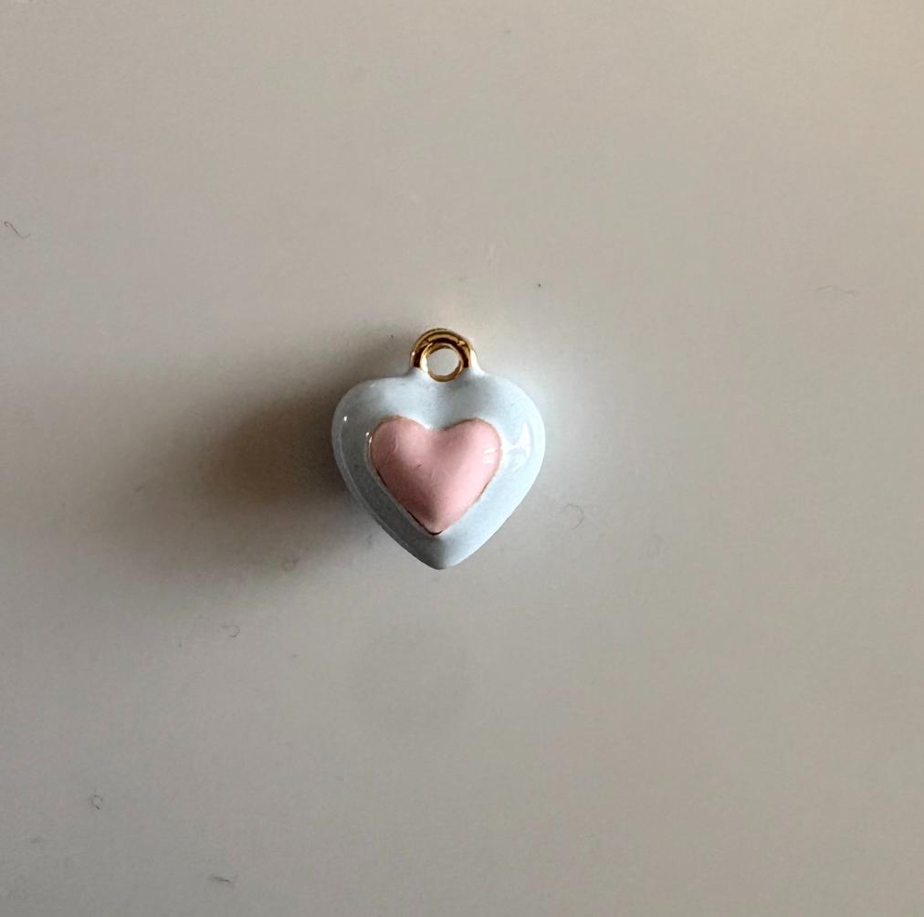Light blue heart Charm