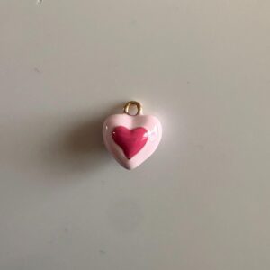 Pink heart 2 Charm