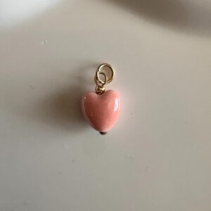 Pink heart 1 Charm