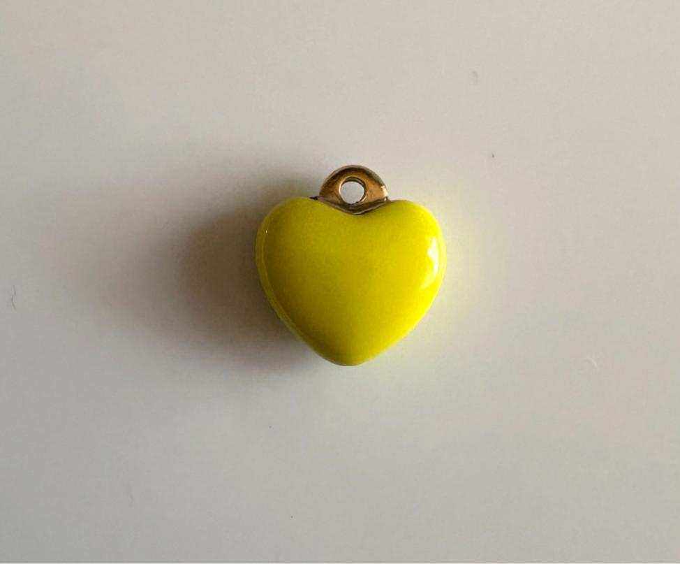 Yellow heart Charm