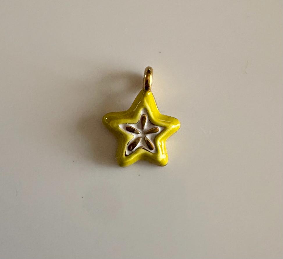 Yellow star Charm