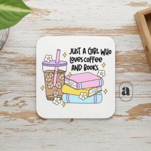 Coffee and books coaster