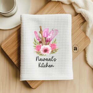 Pink custom Kitchen towel