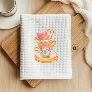Teacups Kitchen towel